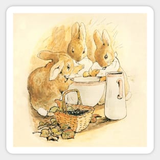 Rabbits and Milk Pudding by Beatrix Potter Sticker